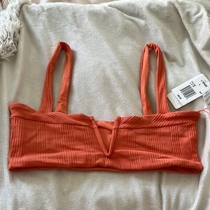 LSpace Swim V Wire Ribbed Bikini Top